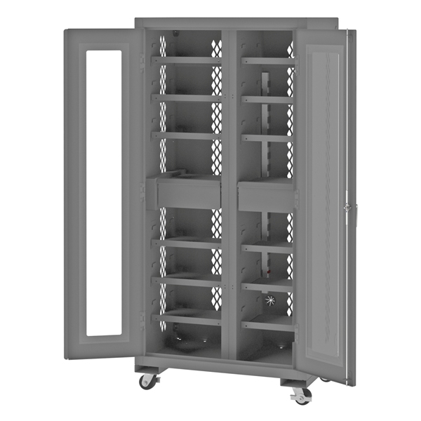 2501MCS 12S 95 Secure Charging Cabinet Mobile surplusquipment stl.com