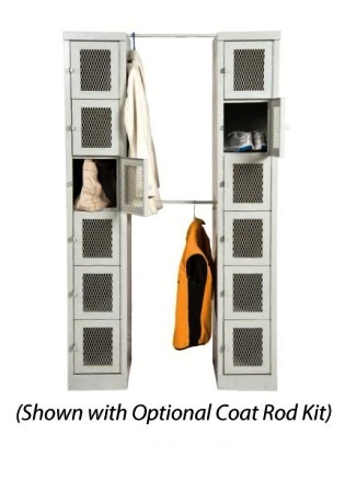 All Steel Locker Vented With Coat Rack