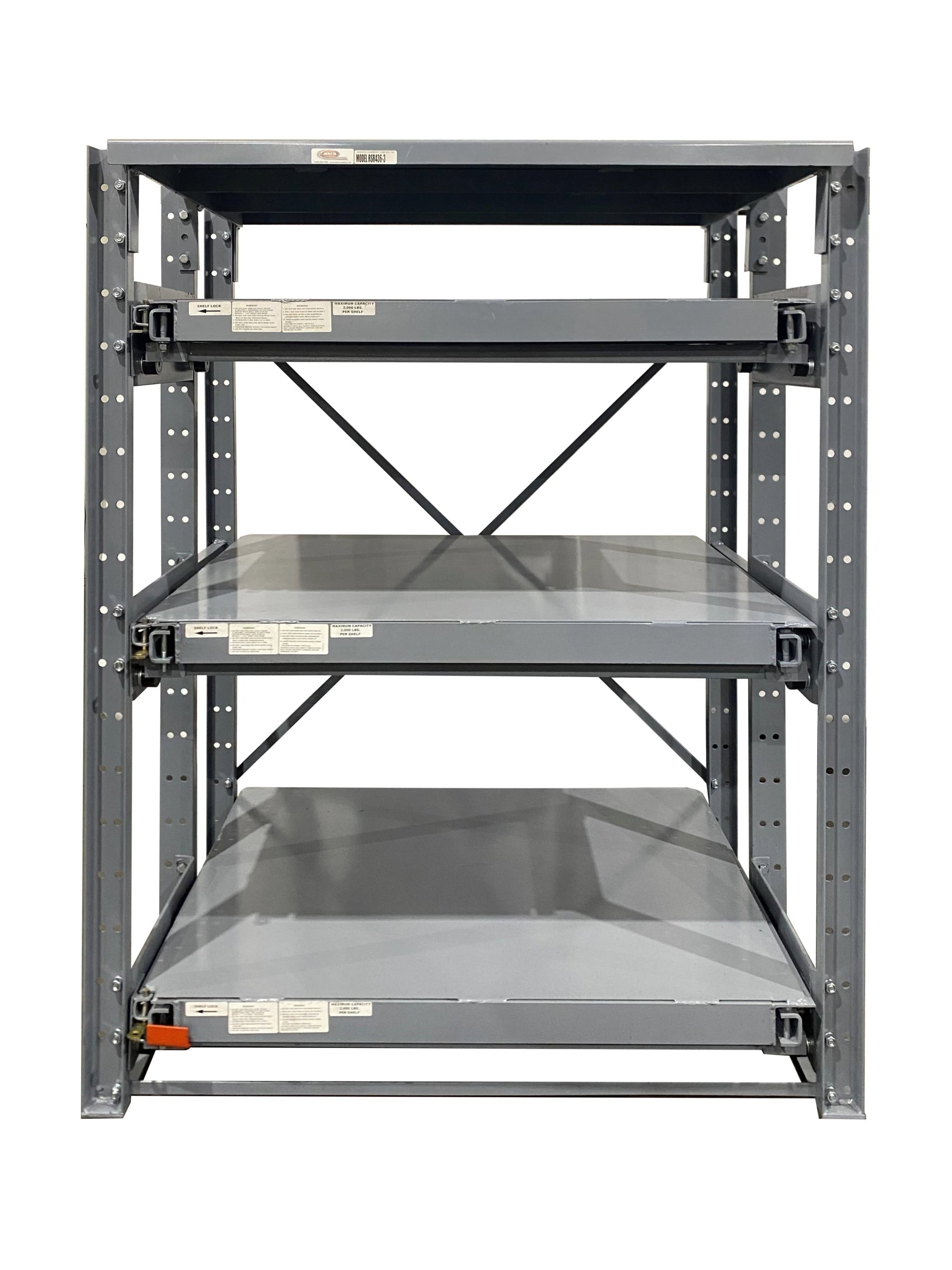 Roll Out Shelf Rack Tool and Die Storage Starter Unit Surplus Equipment