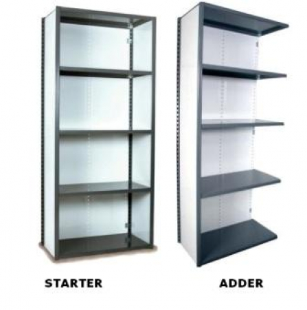 Closed V Grip Shelving Starter And Adder
