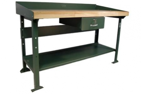 Steel Wood Top Open Leg Bench