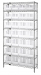CLEAR-VIEW WIRE SHELVING WITH ULTRA BINS